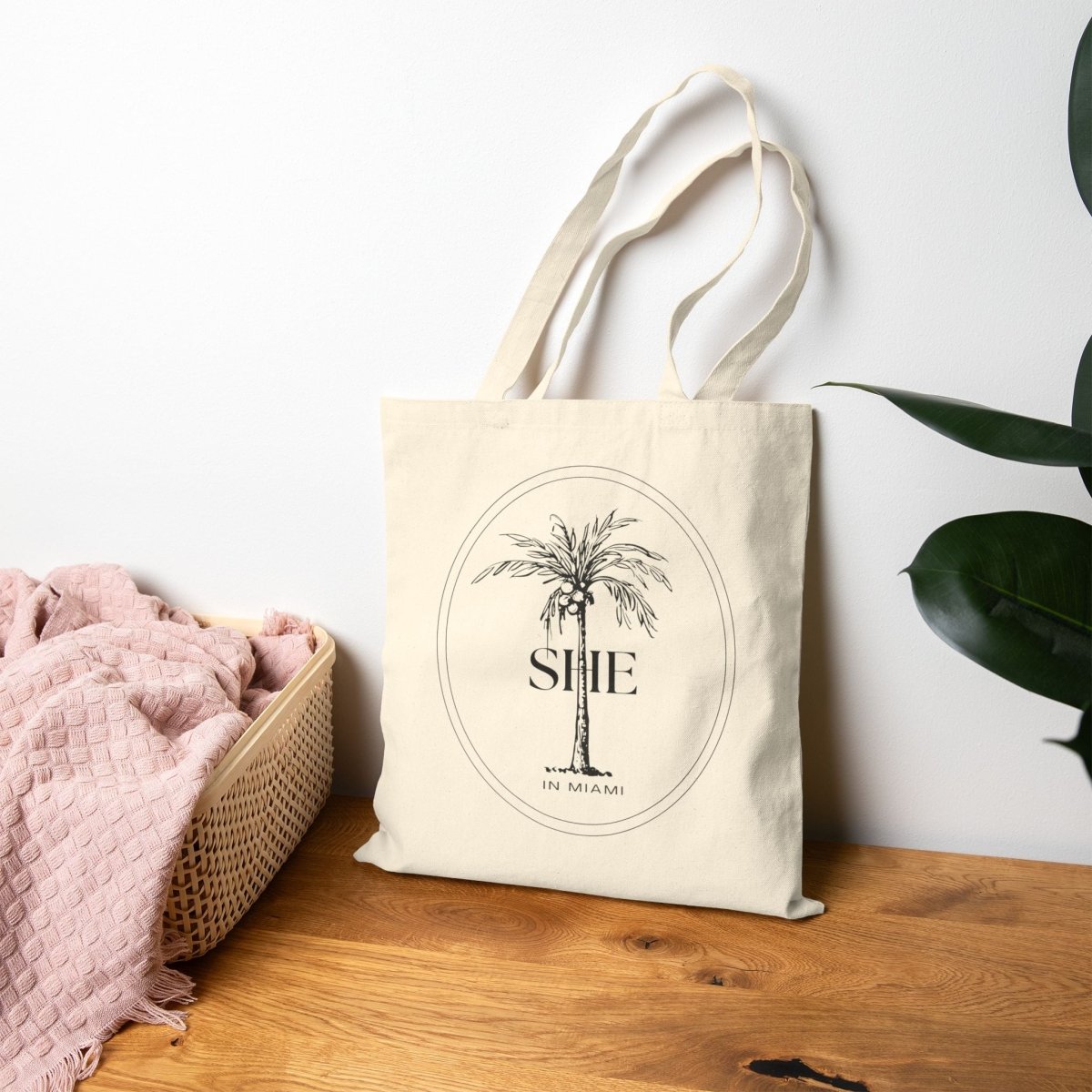 She Miami Canvas Tote Bag - HOUSE OF SHE