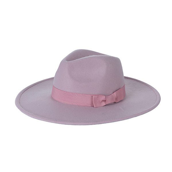 Sia Brim Ribbon Fedora Hat - HOUSE OF SHE