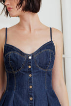 Silent Authority Denim Cami Top - HOUSE OF SHE