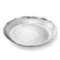 Silver Hammered Decorative Bowl Elegant Aluminum Centerpiece - HOUSE OF SHE