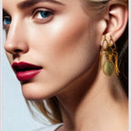 Sima Natural Stone Insect Drop Earrings - HOUSE OF SHE