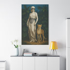 Sleek Safari Wall Art - Cool Woman and Leopard Canvas Print - HOUSE OF SHE