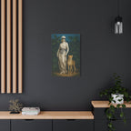 Sleek Safari Wall Art - Cool Woman and Leopard Canvas Print - HOUSE OF SHE