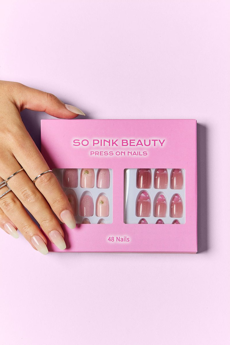 SO PINK BEAUTY Press On Nails 2 Packs - HOUSE OF SHE