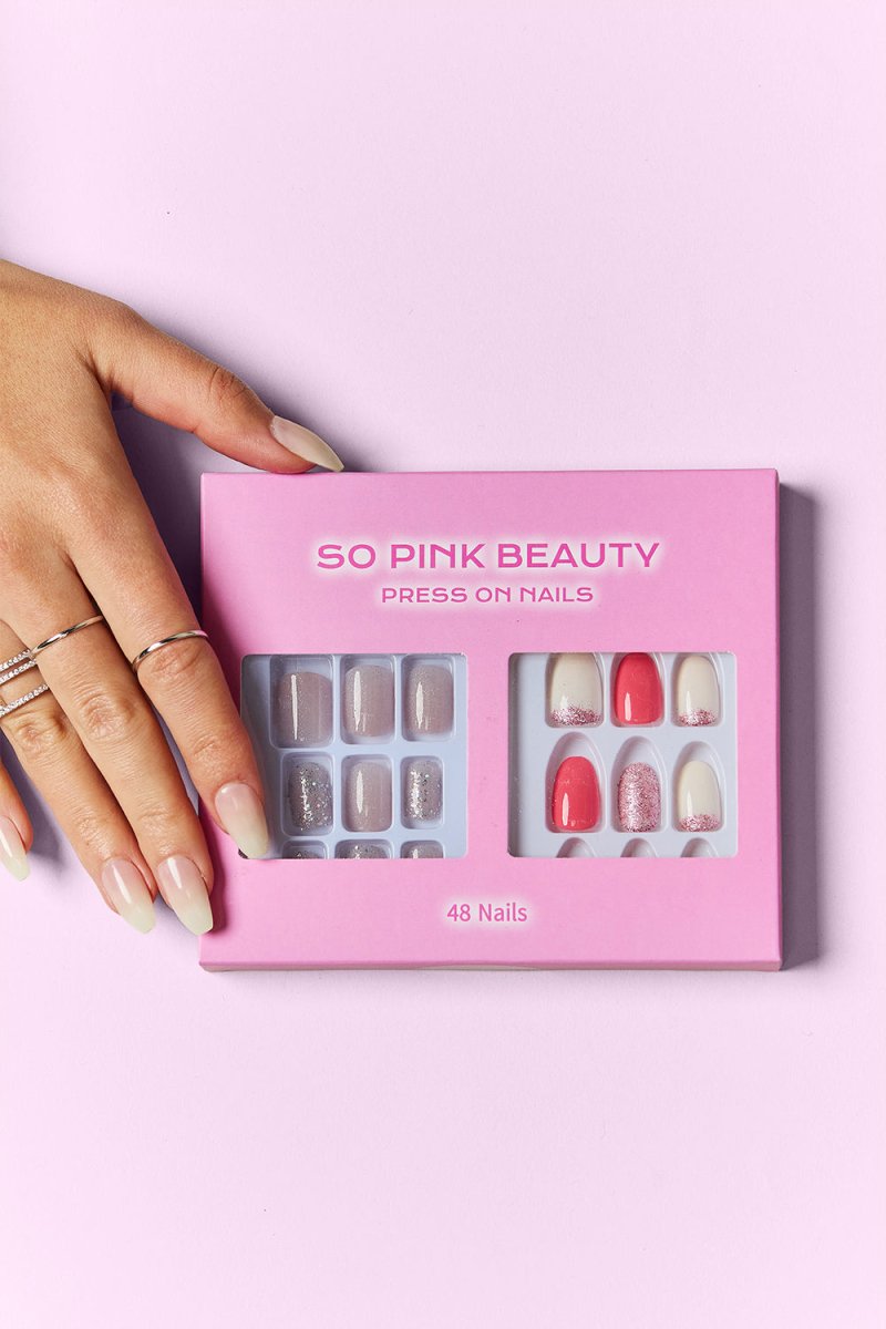 SO PINK BEAUTY Press On Nails 2 Packs - HOUSE OF SHE
