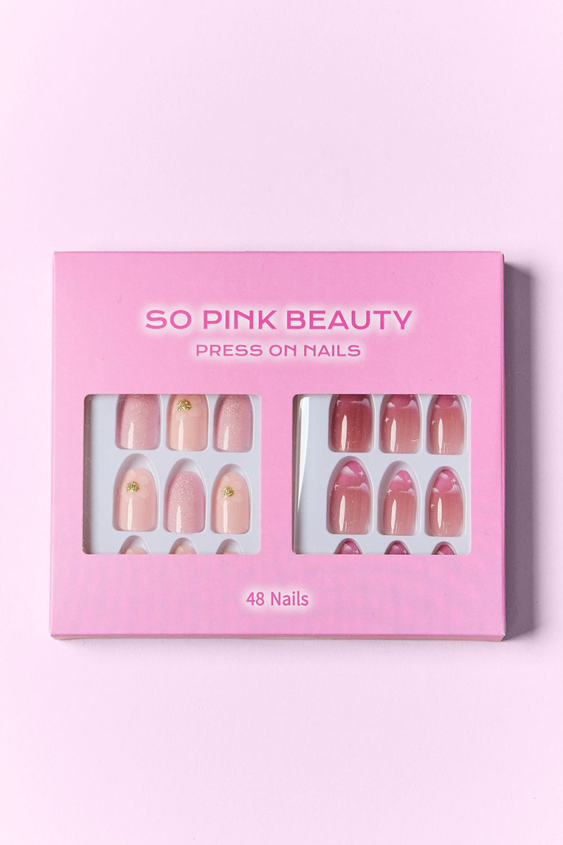 SO PINK BEAUTY Press On Nails 2 Packs - HOUSE OF SHE
