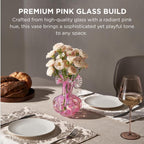 Soft Bloom Hand‑Blown Glass Flower Vase Décor  – 7″  - HOUSE OF SHE