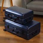 SPACE Aluminum Suitcase Navy - HOUSE OF SHE