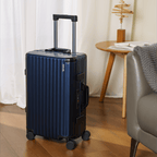 SPACE Aluminum Suitcase Navy - HOUSE OF SHE