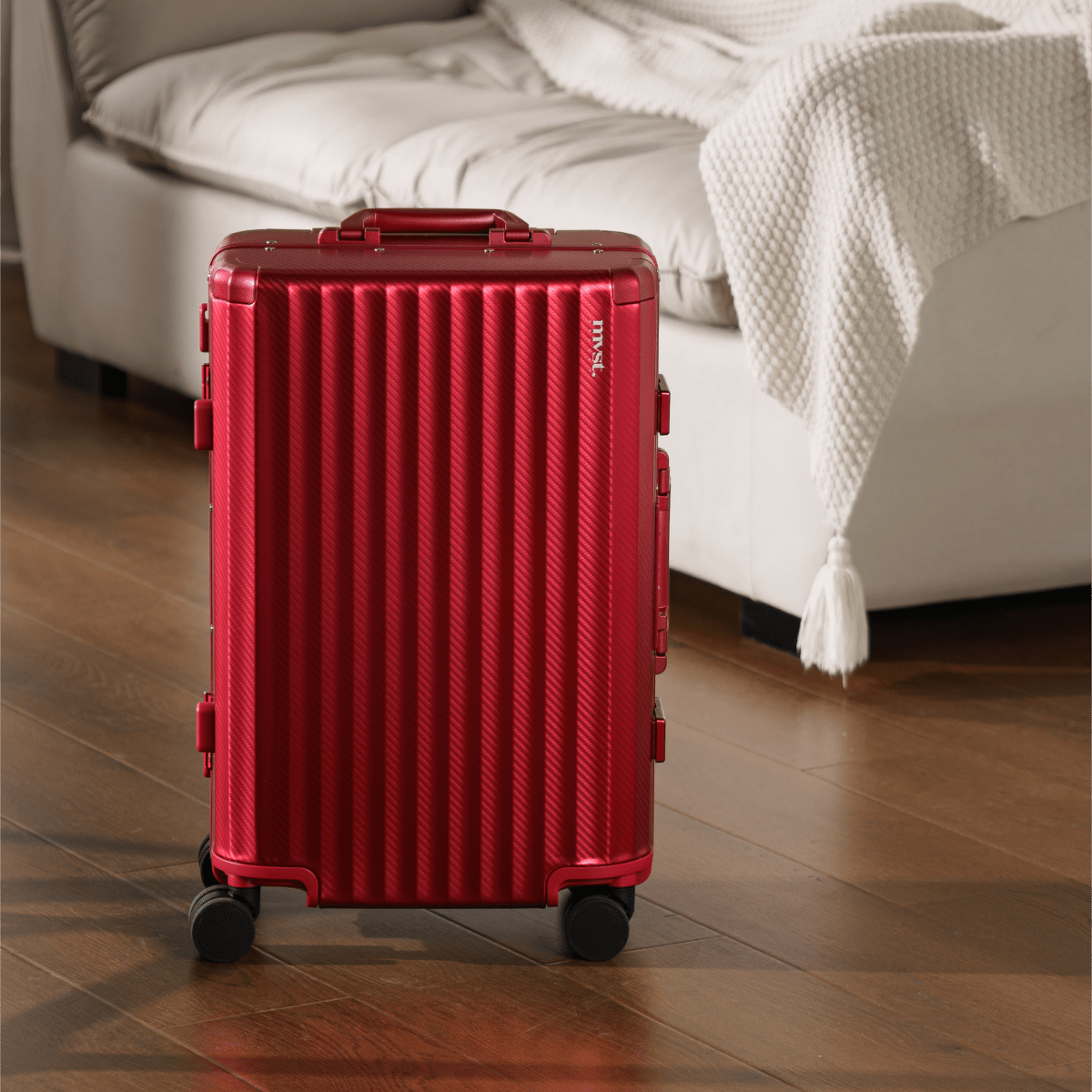 SPACE Aluminum Suitcase Red - HOUSE OF SHE