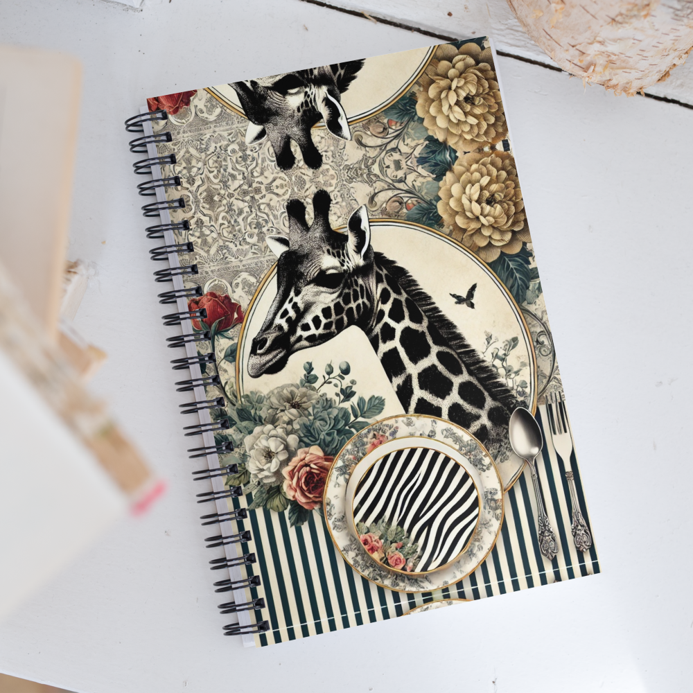 Giraffe Love Spiral Notebook - HOUSE OF SHE