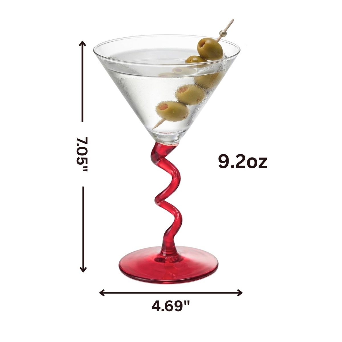 Spiral Stem Martini Glasses - HOUSE OF SHE