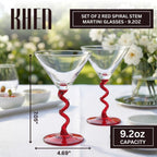 Spiral Stem Martini Glasses - HOUSE OF SHE