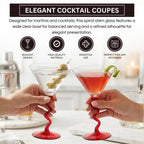 Spiral Stem Martini Glasses - HOUSE OF SHE