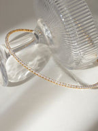 Stainless Steel Inlaid Zircon Necklace - HOUSE OF SHE