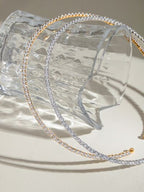 Stainless Steel Inlaid Zircon Necklace - HOUSE OF SHE