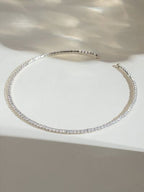 Stainless Steel Inlaid Zircon Necklace - HOUSE OF SHE