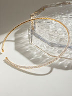 Stainless Steel Inlaid Zircon Necklace - HOUSE OF SHE