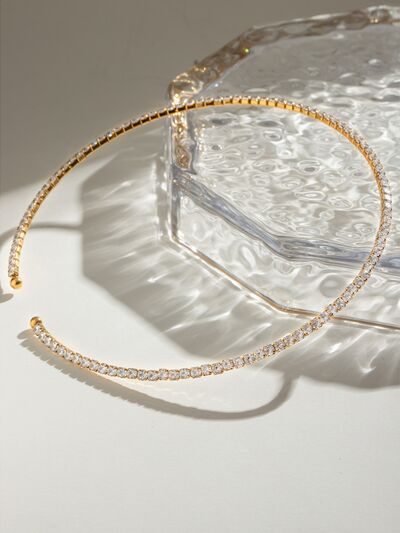 Stainless Steel Inlaid Zircon Necklace - HOUSE OF SHE
