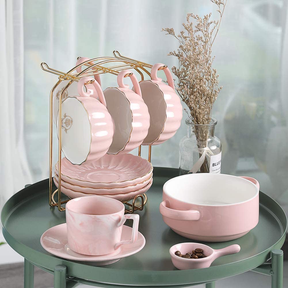 Stainless Steel Wire Rack Display Stand Service for Tea Cups - HOUSE OF SHE