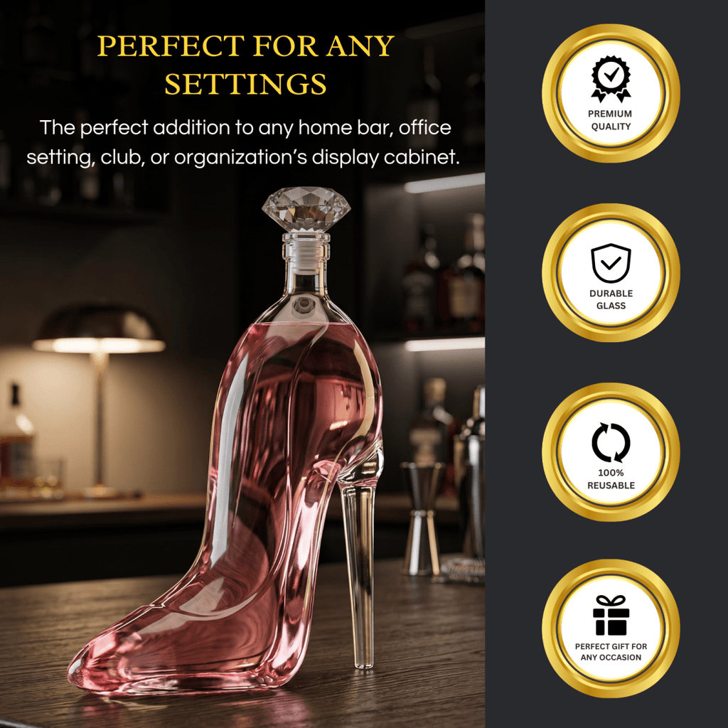 Stiletto Whiskey And Wine Decanter Premium Barware Gift Elegant Drinkware Collection - HOUSE OF SHE