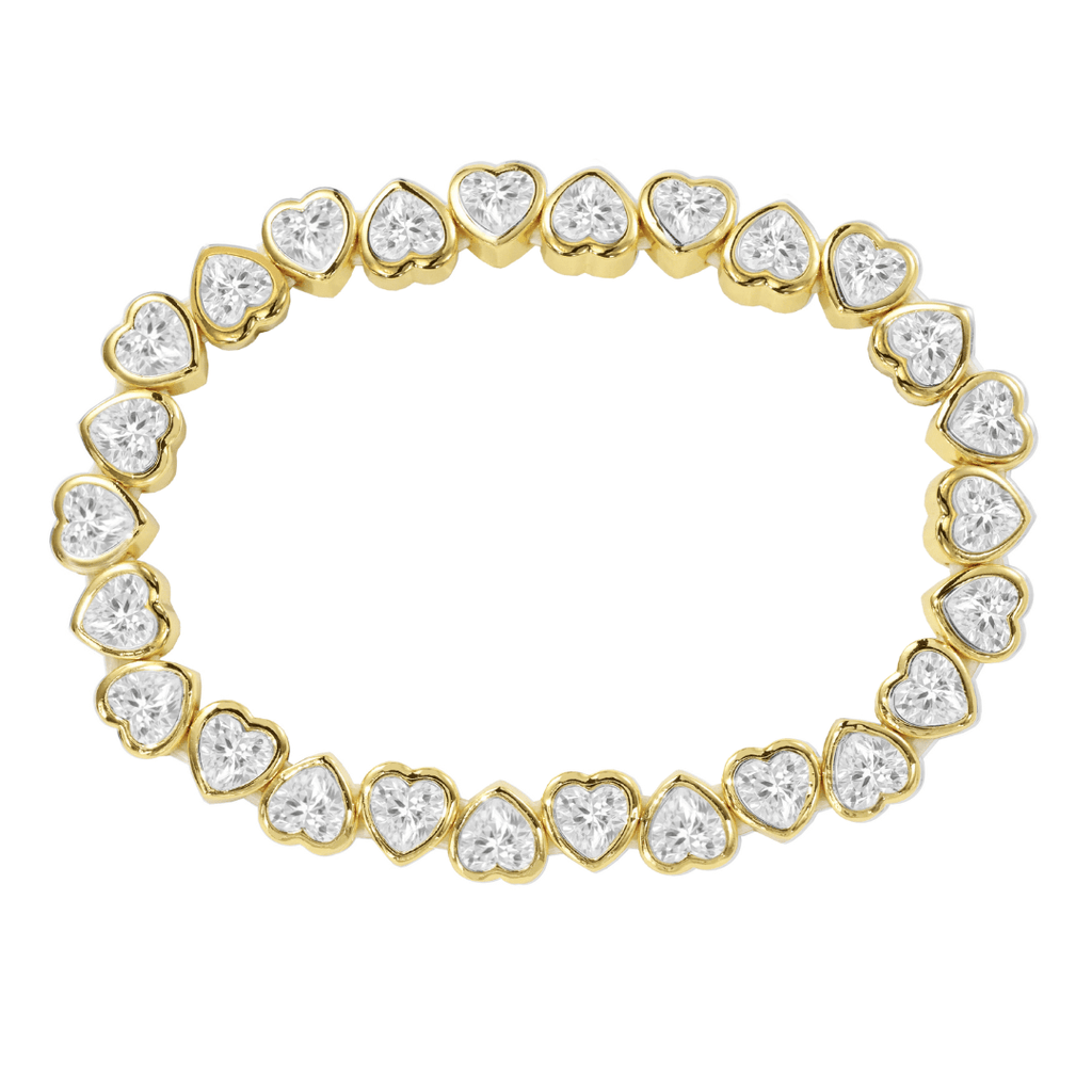 Stretchy Bezel Heart Bracelet - HOUSE OF SHE