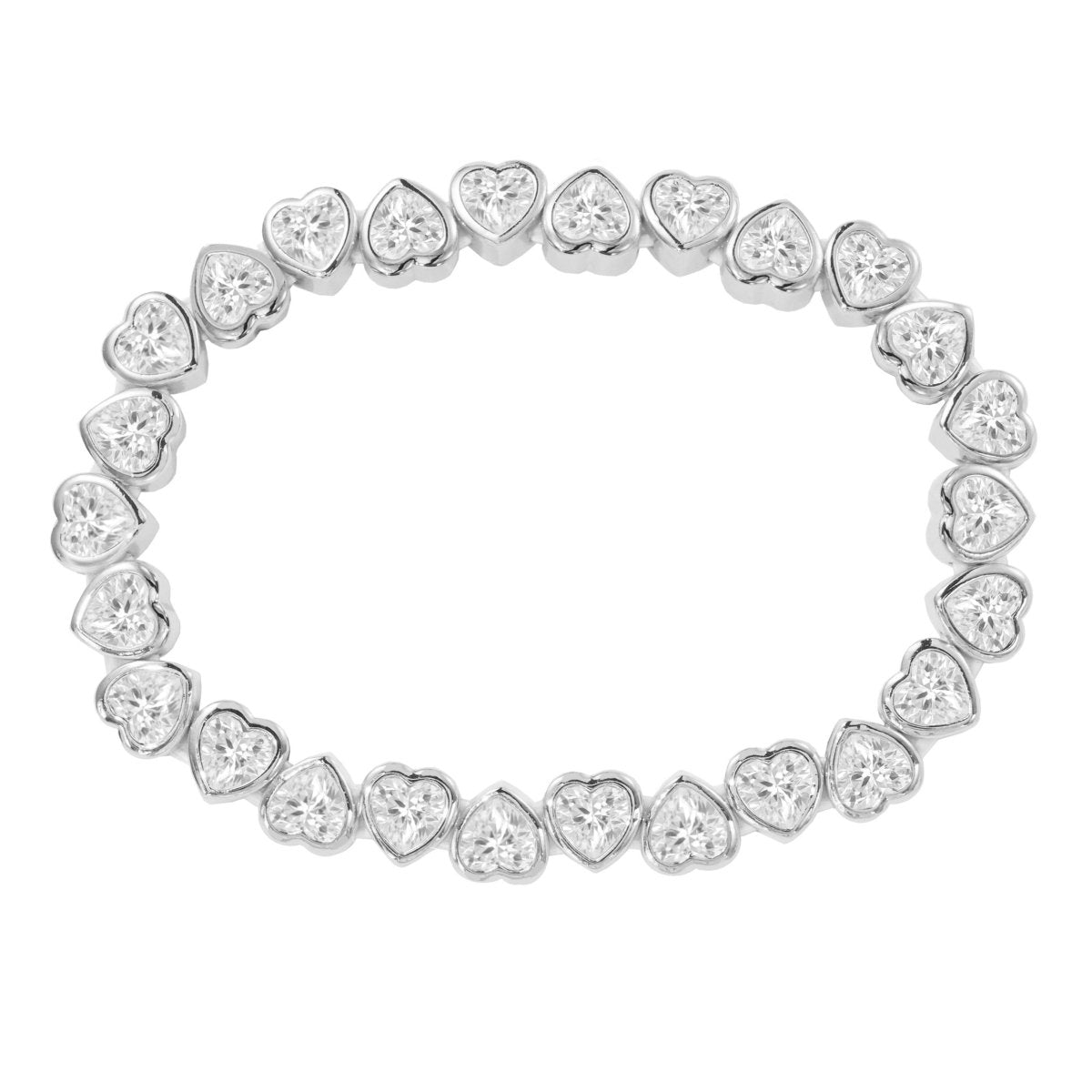 Stretchy Bezel Heart Bracelet - HOUSE OF SHE