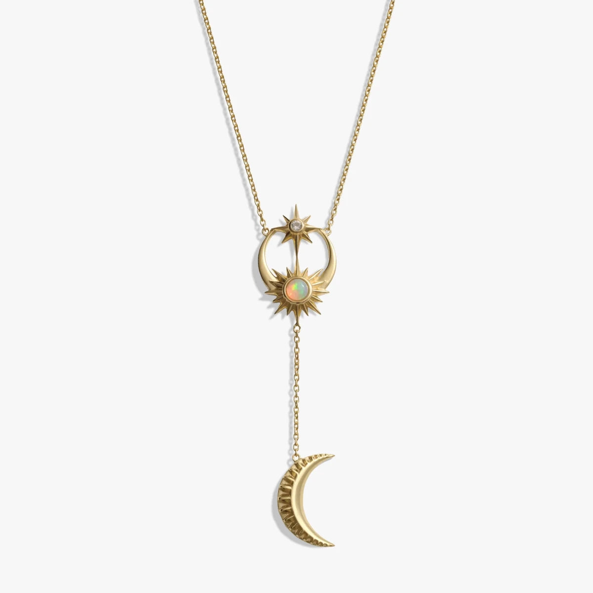 Sun / Moon & Stars Lariat Necklace - HOUSE OF SHE