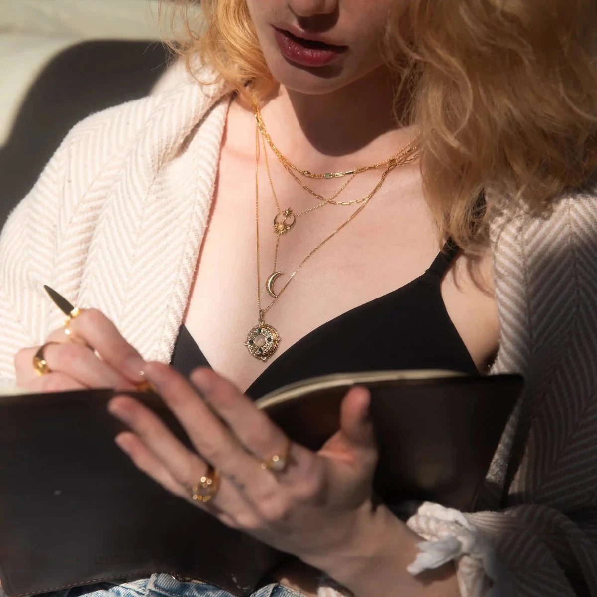 Sun / Moon & Stars Lariat Necklace - HOUSE OF SHE