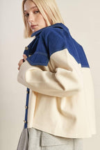 Sweet Harmony Denim Combination Jacket - HOUSE OF SHE
