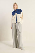 Sweet Harmony Denim Combination Jacket - HOUSE OF SHE