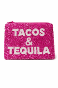 Tacos & Tequila Beaded Coin Purse - HOUSE OF SHE