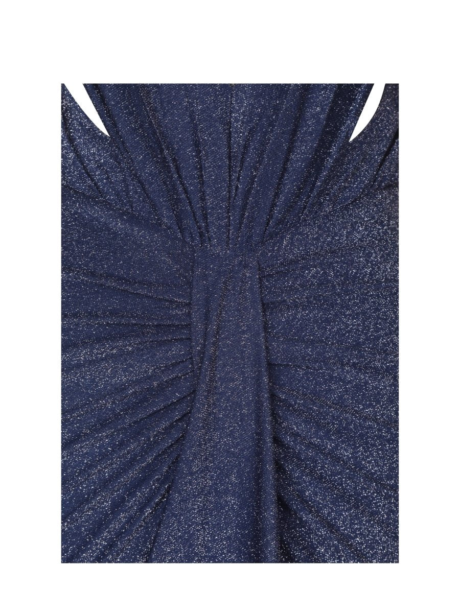 Terri Navy Sparkle Plunging Backless Maxi Dress - HOUSE OF SHE