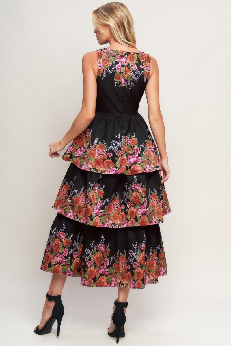 THE BOTANICAL BALLGOWN WOVEN MIDI DRESS - HOUSE OF SHE