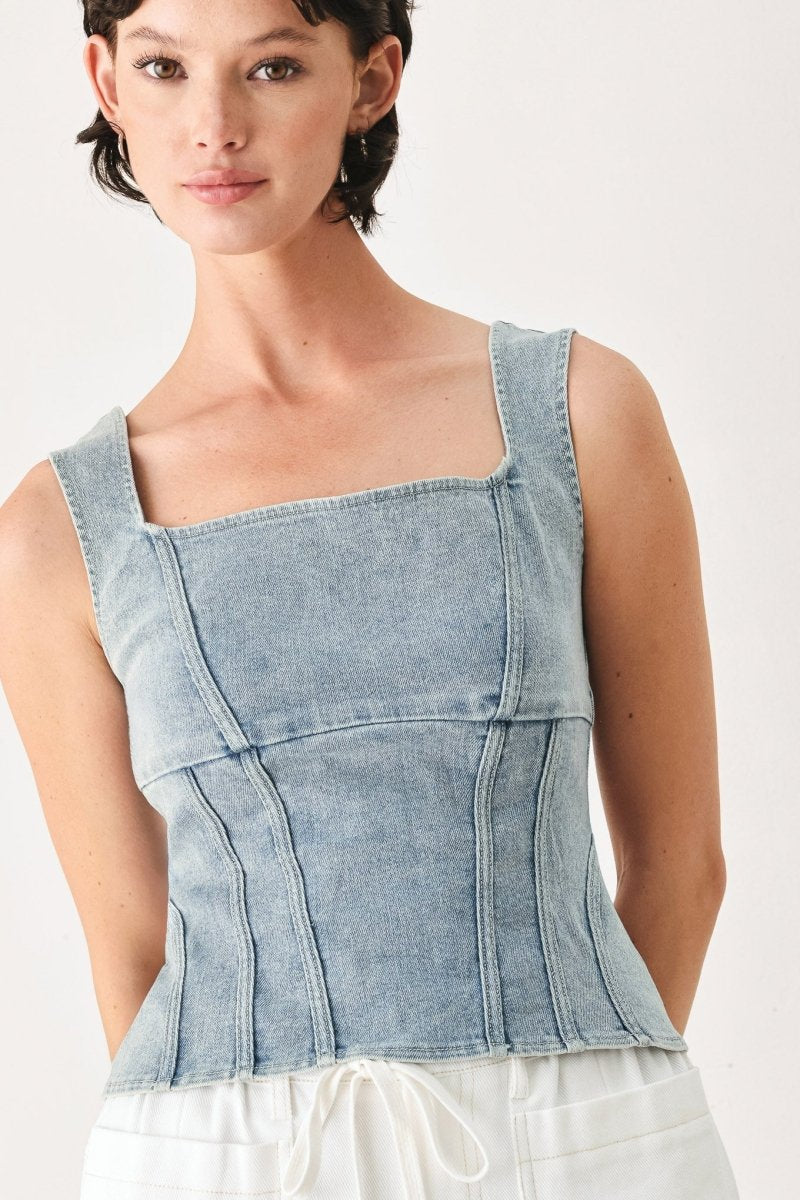 The Seabreeze Denim Top - HOUSE OF SHE