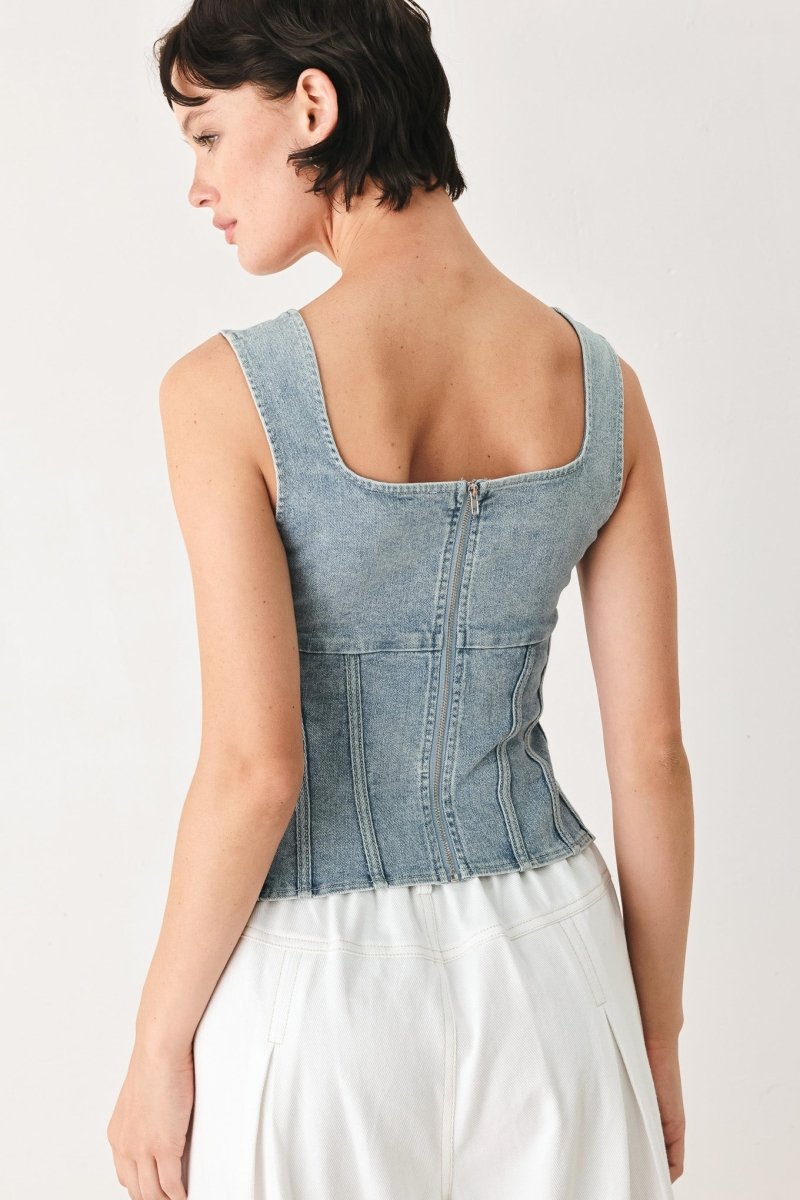 The Seabreeze Denim Top - HOUSE OF SHE