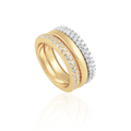The Serene Two Tone Ring Stack - HOUSE OF SHE