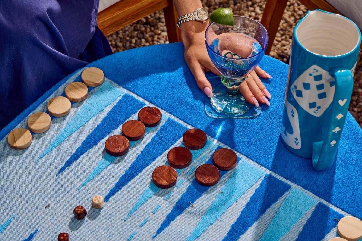 The Southampton Beach Board Backgammon Towel - HOUSE OF SHE