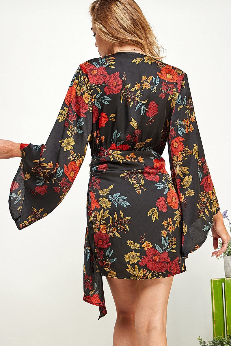 Tokyo Kimono Wrap Dress - HOUSE OF SHE