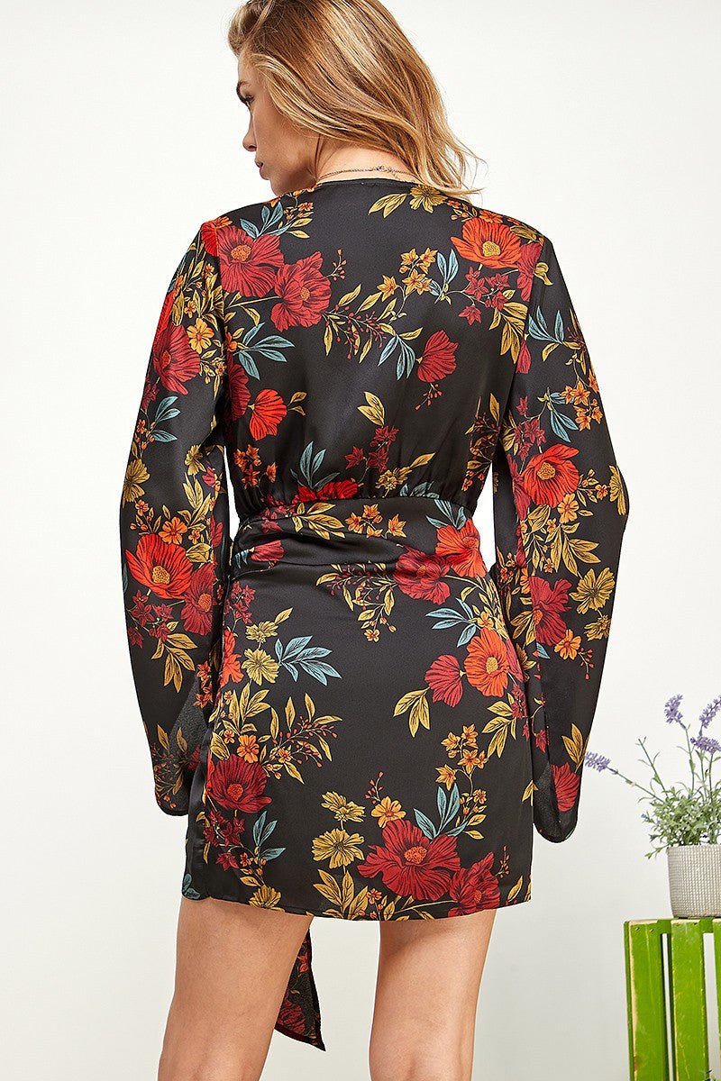 Tokyo Kimono Wrap Dress - HOUSE OF SHE