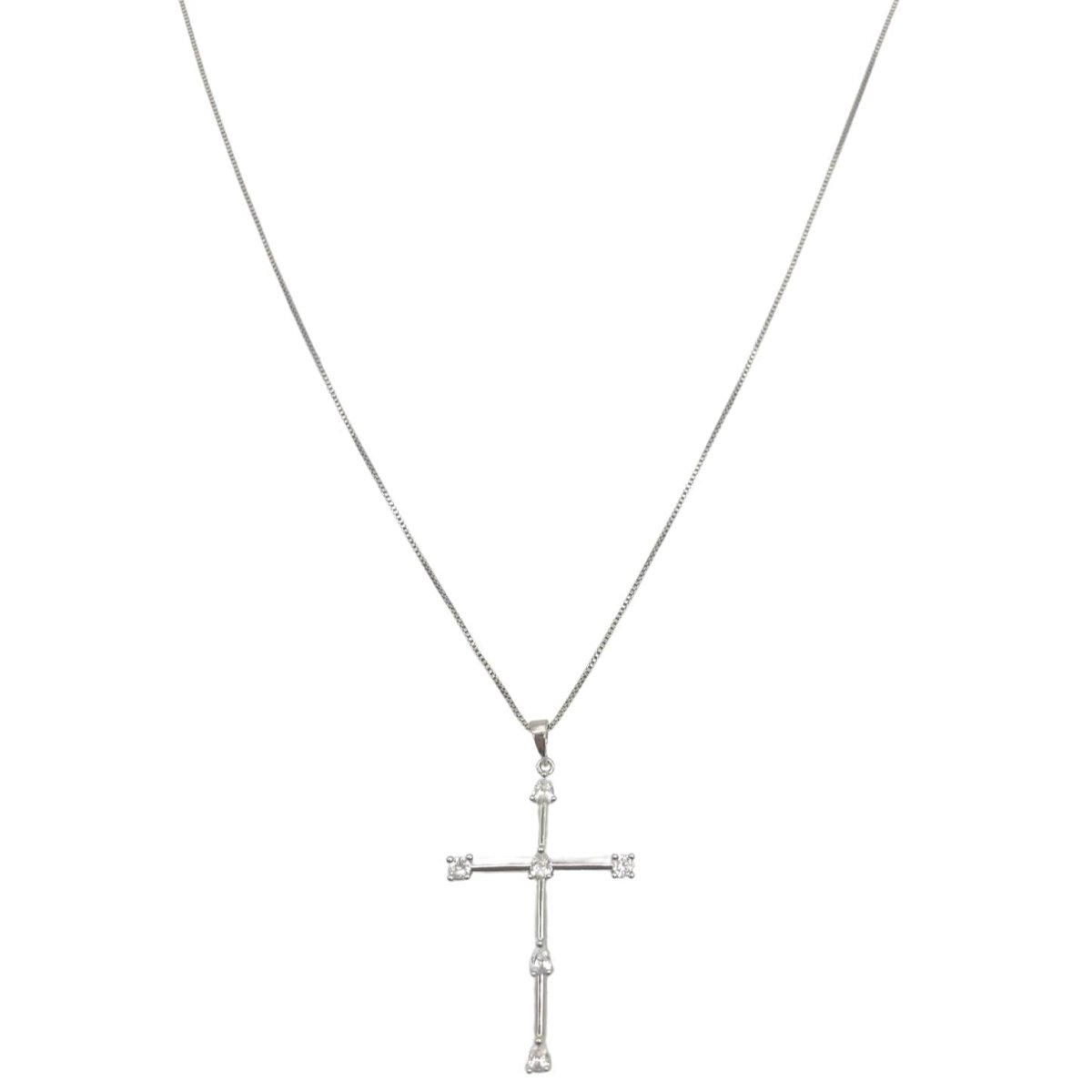 Tom'e Cz Cross Necklace - HOUSE OF SHE