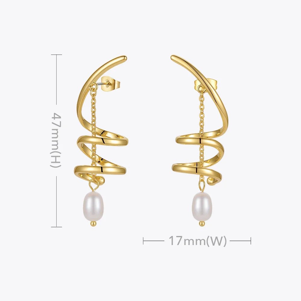 Tornado Swirl Drop Earrings - HOUSE OF SHE