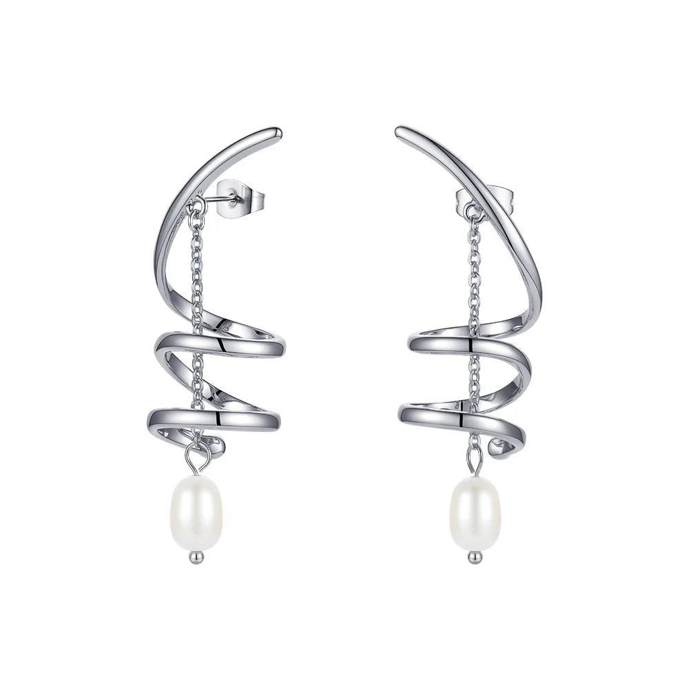 Tornado Swirl Drop Earrings - HOUSE OF SHE