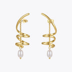 Tornado Swirl Drop Earrings - HOUSE OF SHE