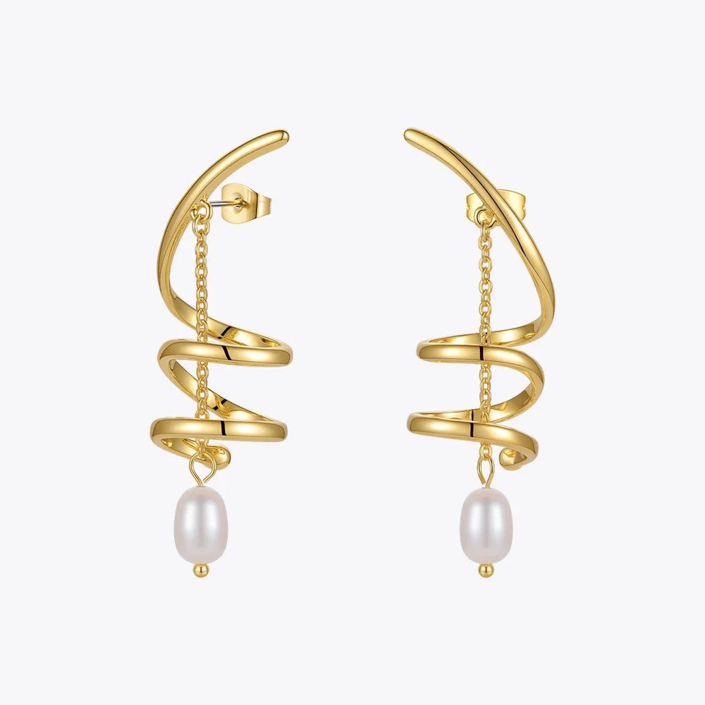 Tornado Swirl Drop Earrings - HOUSE OF SHE