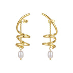 Tornado Swirl Drop Earrings - HOUSE OF SHE
