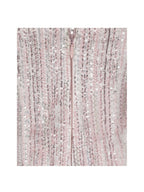 Tosca Beaded Blush Gradient Strapless Peplum Maxi Dress - HOUSE OF SHE