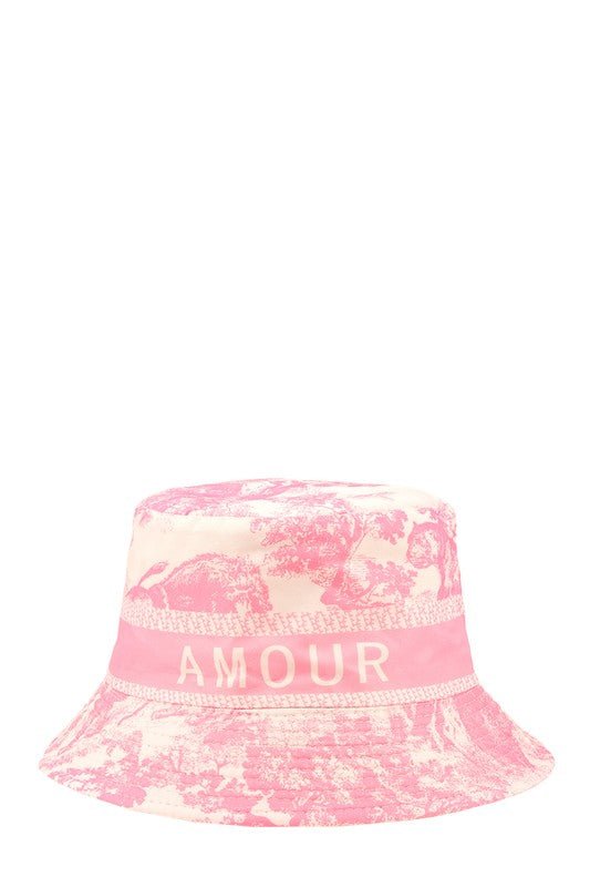 Tree And AMOUR Embroidery Bucket Hat - HOUSE OF SHE