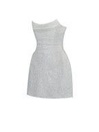 Tressa Beaded Mesh Strapless Mini Dress - HOUSE OF SHE