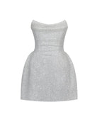 Tressa Beaded Mesh Strapless Mini Dress - HOUSE OF SHE